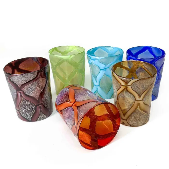 Earrings Diego Vio Reticolo Drinking Glasses Set of 6 pz Earrings Diego Vio Reticolo Drinking Glasses Set of 6 pz