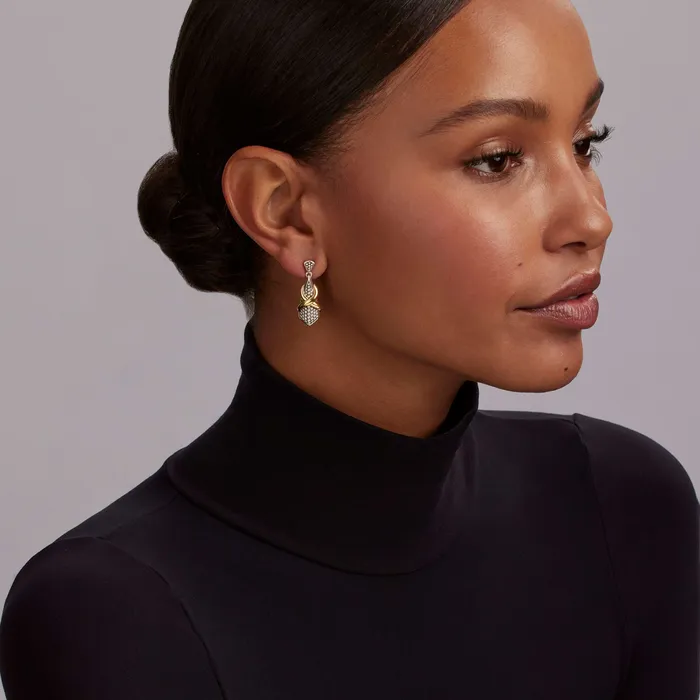 Earrings LAGOS Embrace TwoTone X Drop Earrings