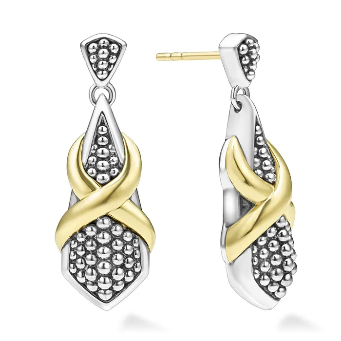 Earrings LAGOS Embrace TwoTone X Drop Earrings
