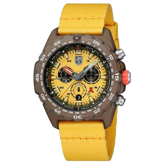 Earrings LUMONDI INC Bear Grylls Survival Eco Master 45mm Yellow Dial Sustainable Outdoor Watch