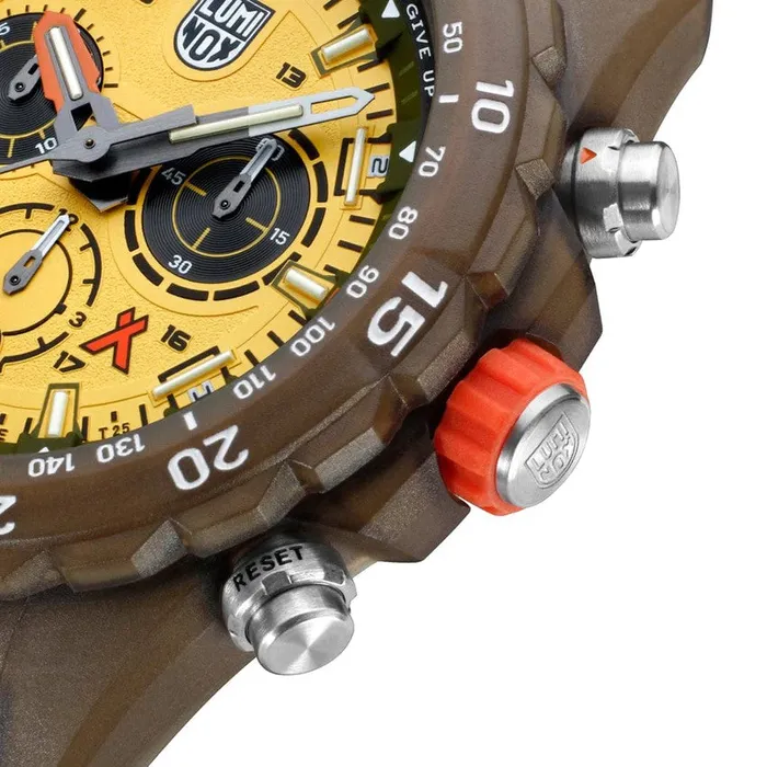 Earrings LUMONDI INC Bear Grylls Survival Eco Master 45mm Yellow Dial Sustainable Outdoor Watch