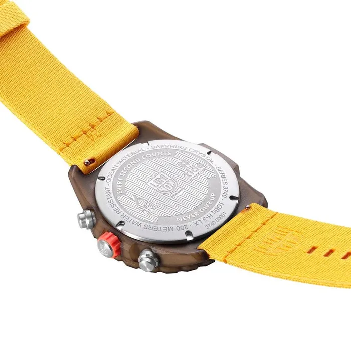 Earrings LUMONDI INC Bear Grylls Survival Eco Master 45mm Yellow Dial Sustainable Outdoor Watch