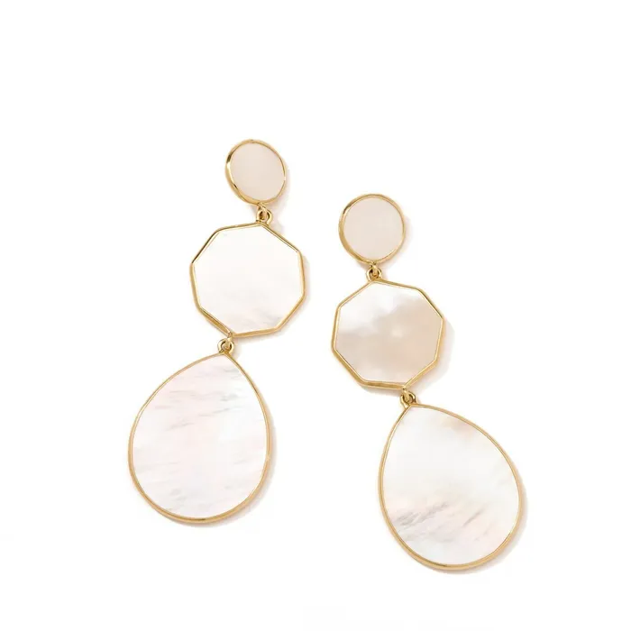 Earrings Polished Mother of Pearl Earrings Polachecks Collection