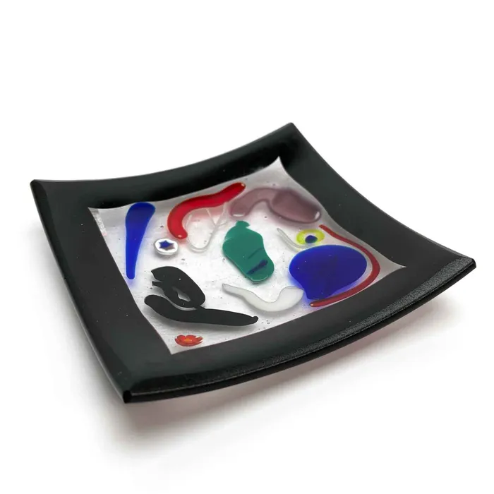 Earrings Ragazzi C Mir Squared Plates Murano Glass