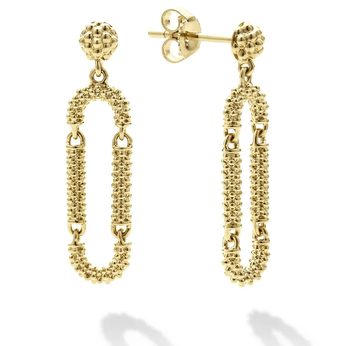 Earrings Signature Caviar 18K Gold Superfine Caviar Drop Earrings LAGOS