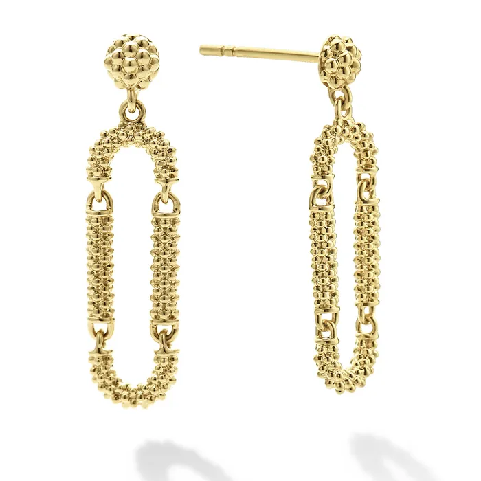 Earrings Signature Caviar 18K Gold Superfine Caviar Drop Earrings LAGOS