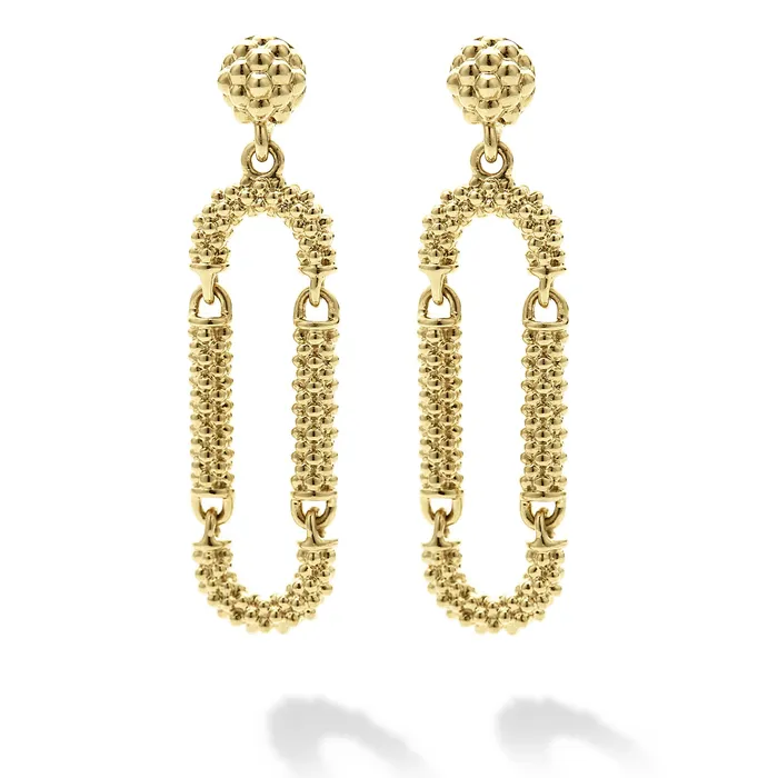 Earrings Signature Caviar 18K Gold Superfine Caviar Drop Earrings LAGOS