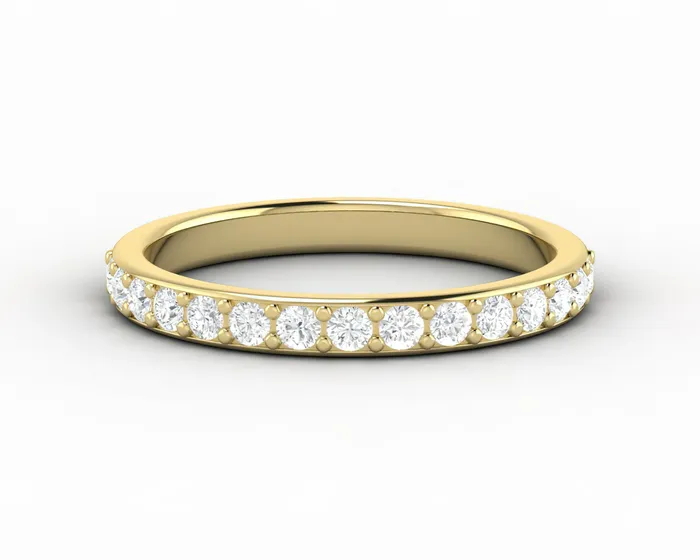 Emilia 13 Ct Half Eternity Wedding Band Sapheena Jewelry Rings