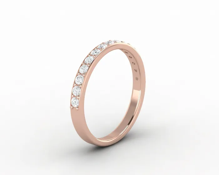Emilia 13 Ct Half Eternity Wedding Band Sapheena Jewelry Rings