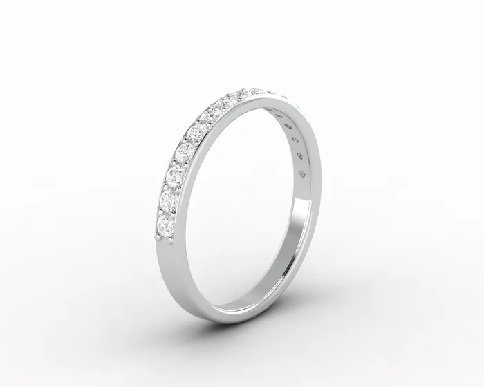 Emilia 13 Ct Half Eternity Wedding Band Sapheena Jewelry Rings