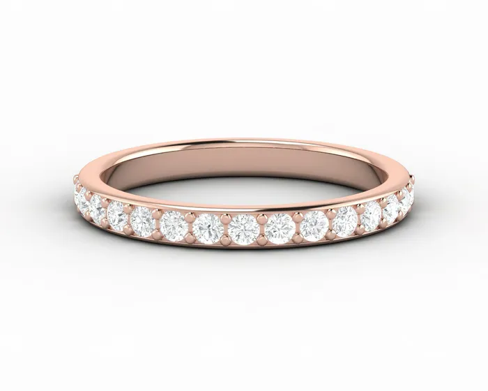 Emilia 13 Ct Half Eternity Wedding Band Sapheena Jewelry Rings