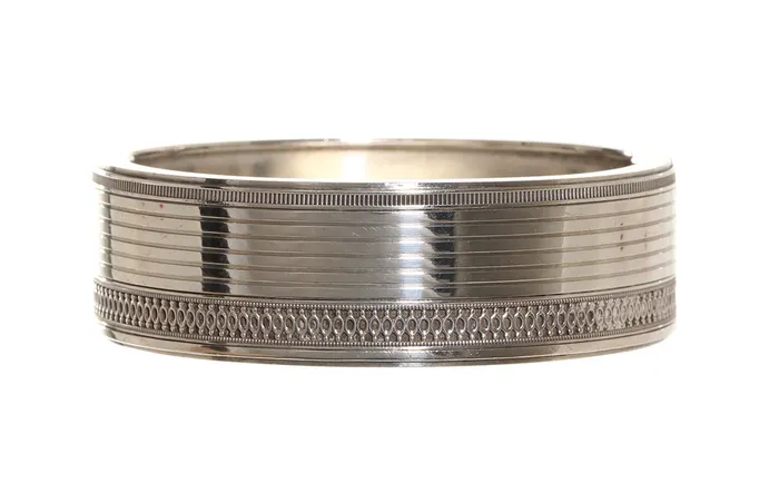 English Sterling Bangle Circa 1880s Bell Bird Antiques Bracelets