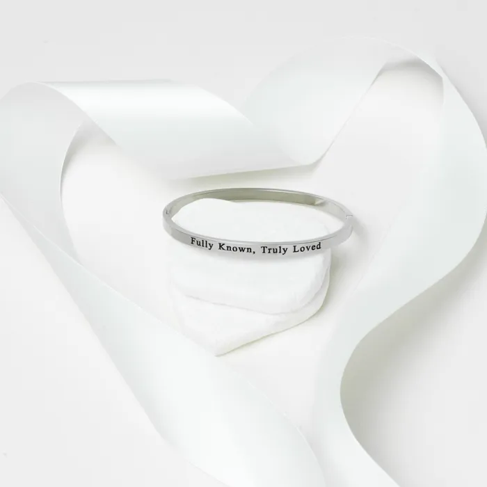 Forever Truth Bracelets Fully Known Truly Loved Gold Bangle Bracelet