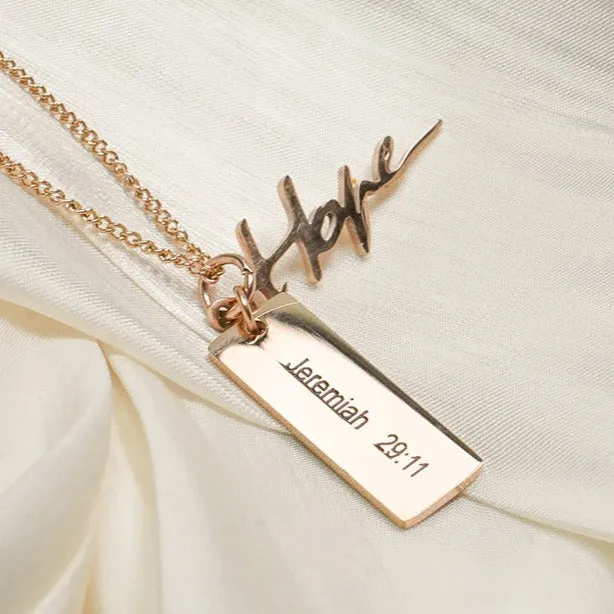 Forever Truth Necklaces Hope Verse Tag Necklace