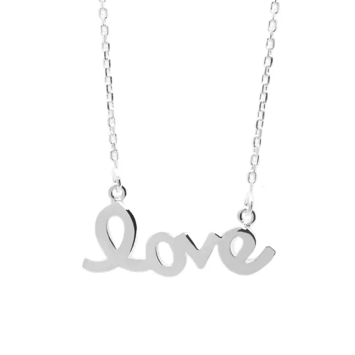 Forever Truth Necklaces Scripted Love Silver Necklace