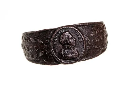 French Restoration Period Iron Mourning Ring Honoring Napoleon Bell Bird Antiques Rings French Restoration Period Iron Mourning Ring Honoring Napoleon Bell Bird Antiques Rings