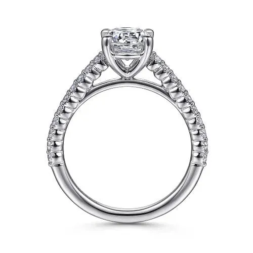 GABRIEL CO Emberlyn 14K White Gold Round Diamond Engagement Ring Setting Only Rings GABRIEL CO Emberlyn 14K White Gold Round Diamond Engagement Ring Setting Only Rings