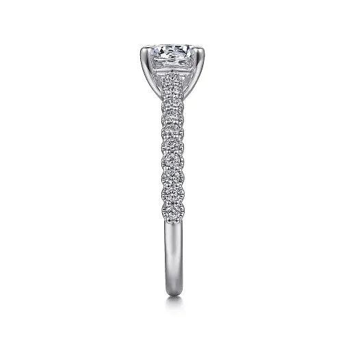 GABRIEL CO Emberlyn 14K White Gold Round Diamond Engagement Ring Setting Only Rings GABRIEL CO Emberlyn 14K White Gold Round Diamond Engagement Ring Setting Only Rings