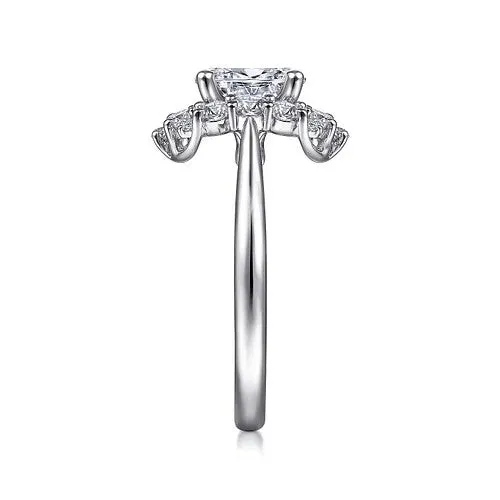 GABRIEL CO Rings Jada 14K White Gold Oval Halo Diamond Engagement Ring Setting Only GABRIEL CO Rings Jada 14K White Gold Oval Halo Diamond Engagement Ring Setting Only