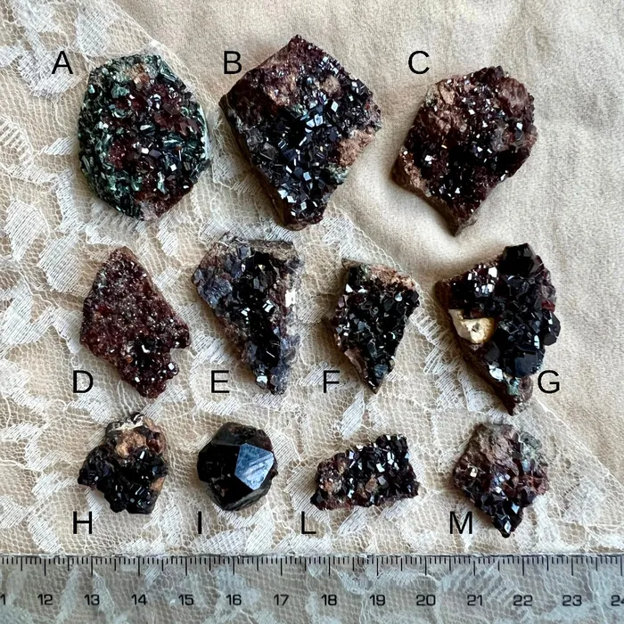 Garnet Druzy Necklace One of a kind Pendant Giardinoblu Necklaces