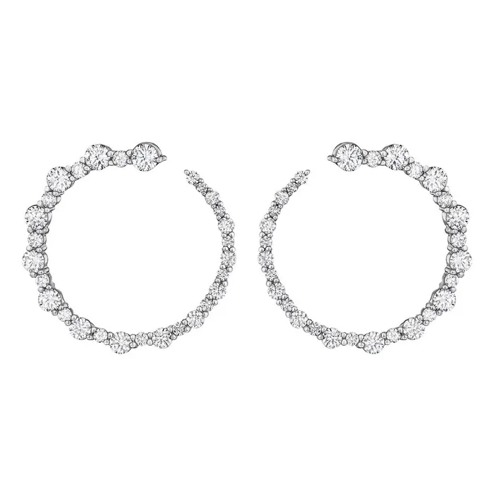 Graduating Front Back Hoop Earrings Polachecks Collection Earrings