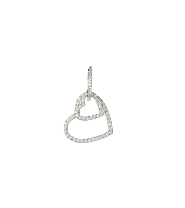 Heart Collector Earring Silver Crystal Haze Jewelry Earrings