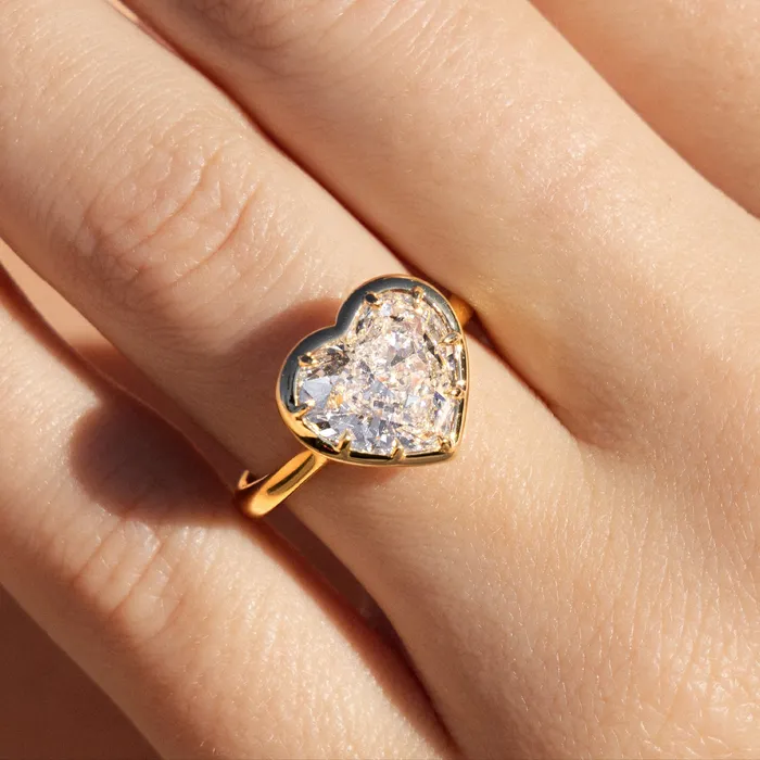 Heart Shape Diamond Ring 357ct Rahaminov Diamonds Rings