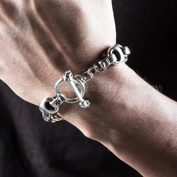 Iron Cross Mens Bracelet silverwow Bracelets