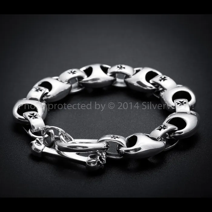 Iron Cross Mens Bracelet silverwow Bracelets