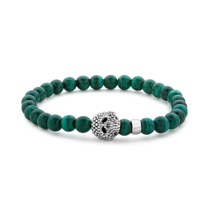 LAGOS Bracelets Anthem Malachite Skull Bracelet