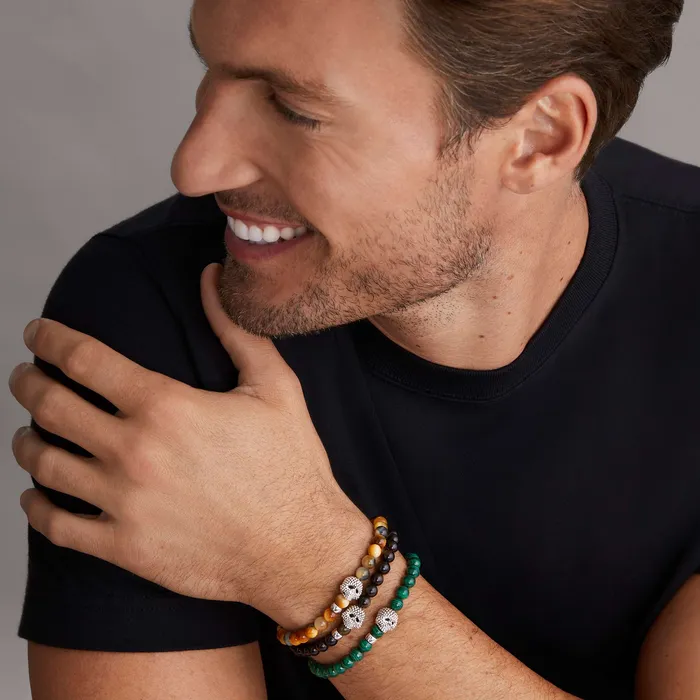 LAGOS Bracelets Anthem Malachite Skull Bracelet