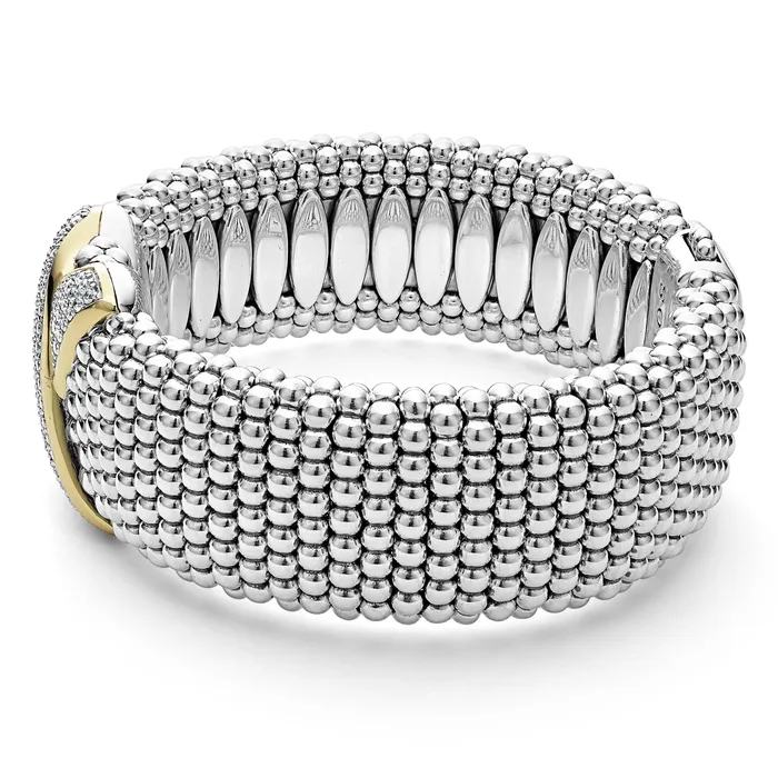 LAGOS Bracelets Embrace TwoTone X Diamond Caviar Bracelet 23mm
