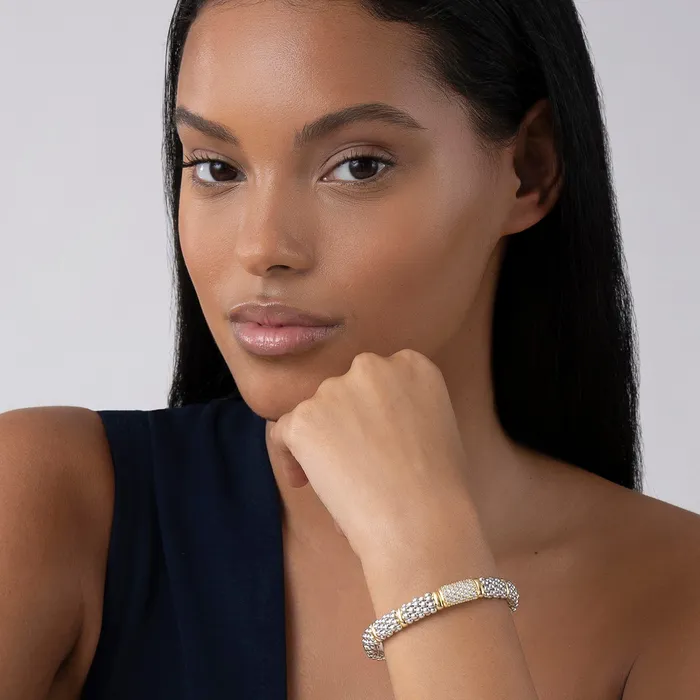 LAGOS Bracelets Signature Caviar Caviar Diamond Bracelet 9mm