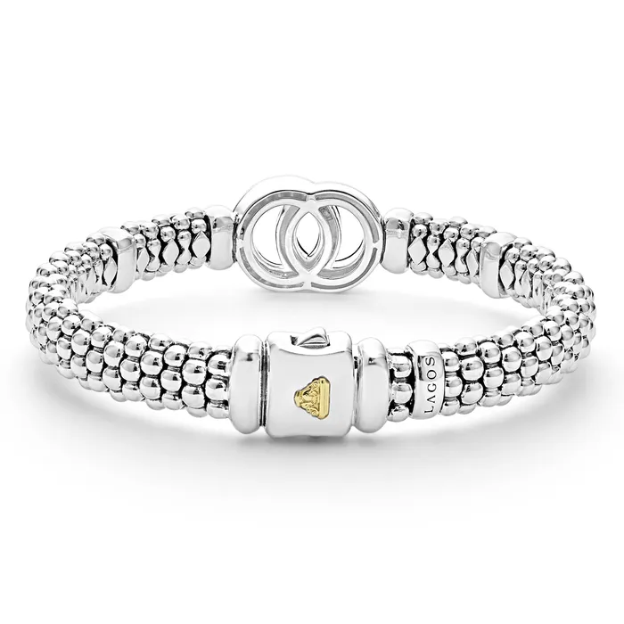 LAGOS Bracelets Signature Caviar TwoTone Interlocking Diamond Caviar Bracelet 9mm