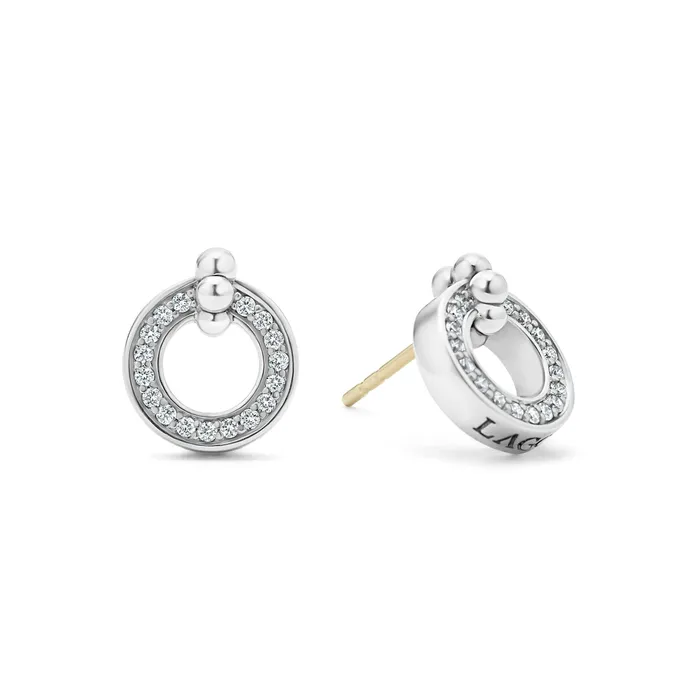 LAGOS Earrings Caviar Spark Circle Diamond Stud Earrings