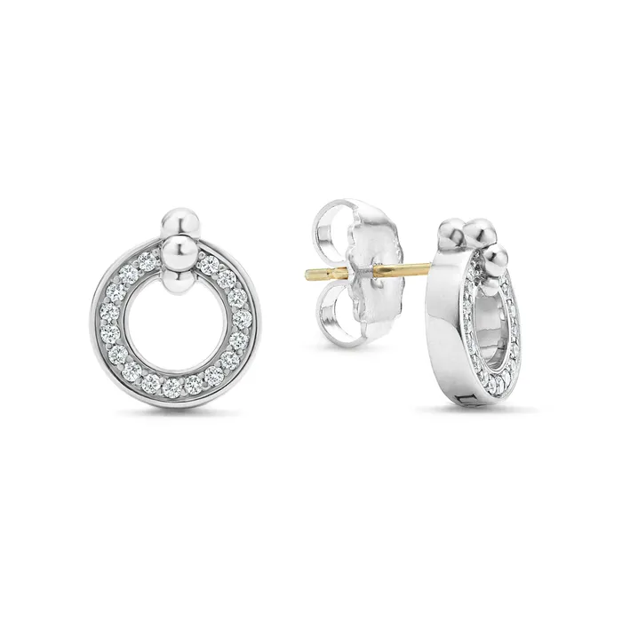 LAGOS Earrings Caviar Spark Circle Diamond Stud Earrings