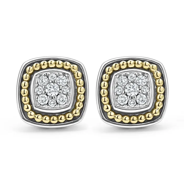 LAGOS Earrings Rittenhouse TwoTone Diamond Stud Earrings LAGOS Earrings Rittenhouse TwoTone Diamond Stud Earrings