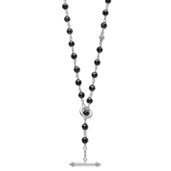 LAGOS Necklaces Caviar Icon Long Black Ceramic Beaded Necklace