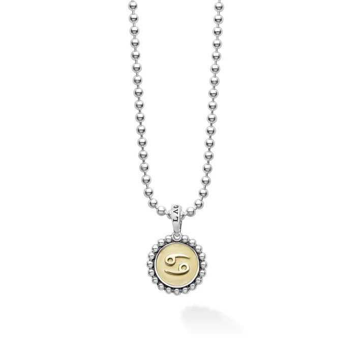 LAGOS Necklaces Signature Caviar Cancer Zodiac Charm Necklace