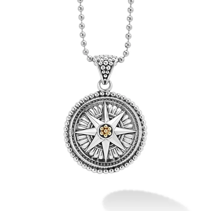 LAGOS Necklaces Signature Caviar Compass Pendant Necklace