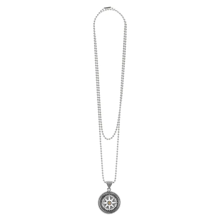 LAGOS Necklaces Signature Caviar Compass Pendant Necklace