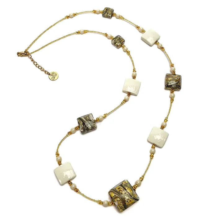 Las Vegas Long Necklace Murano Glass Antonio Vaccari Necklaces