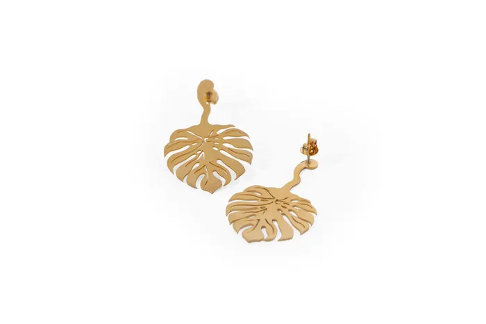 Leaf Love broqueles Monstera MARIA MARISCAL Necklaces