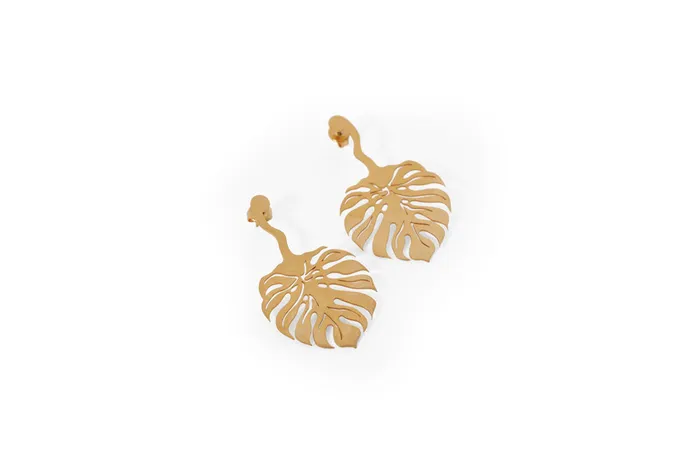 Leaf Love broqueles Monstera MARIA MARISCAL Necklaces