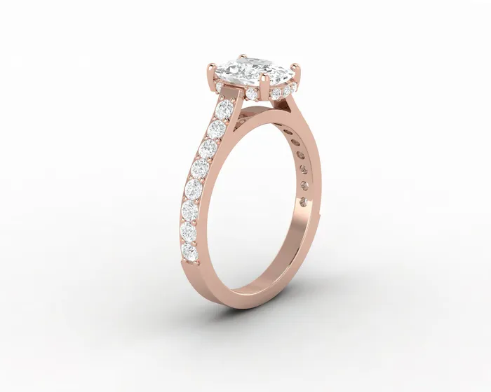Luna 15 Ct Solitaire Cushion Cut Engagement Ring With Side Stones Sapheena Jewelry Rings