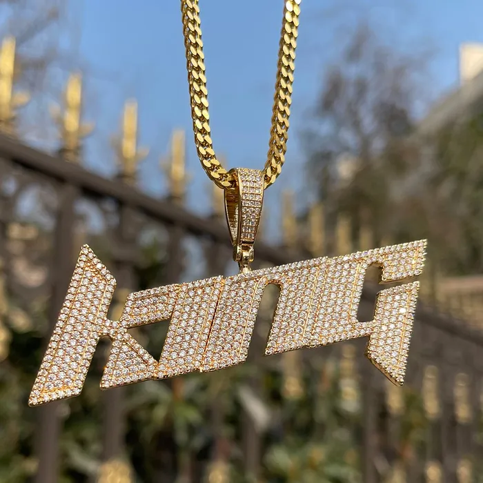 Luxury Font VVS Iced Out Personalized Custom Name Necklace Pendant LUXURY FONT Necklaces