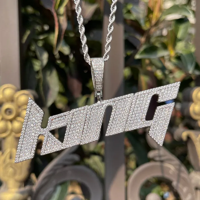 Luxury Font VVS Iced Out Personalized Custom Name Necklace Pendant LUXURY FONT Necklaces
