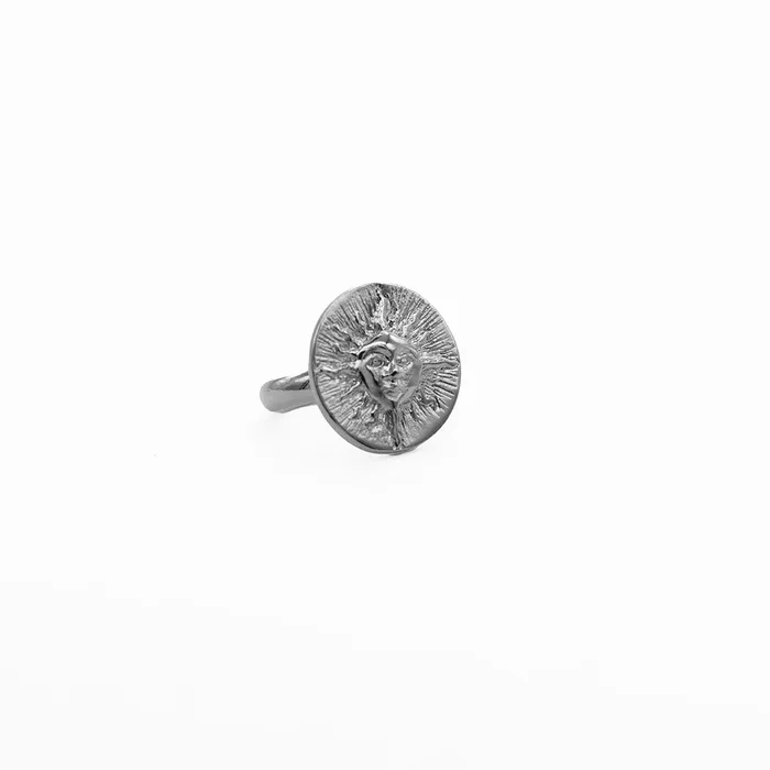 MARIA MARISCAL Earrings Anillo Sol Completo Plata 925