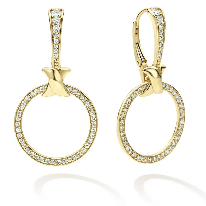 Meridian Double Circle 18K Gold and Diamond Earring Set LAGOS Earrings