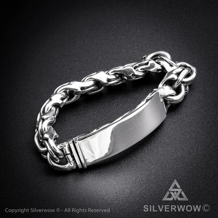 Mexican Garibaldi Link ID Bracelet silverwow Bracelets